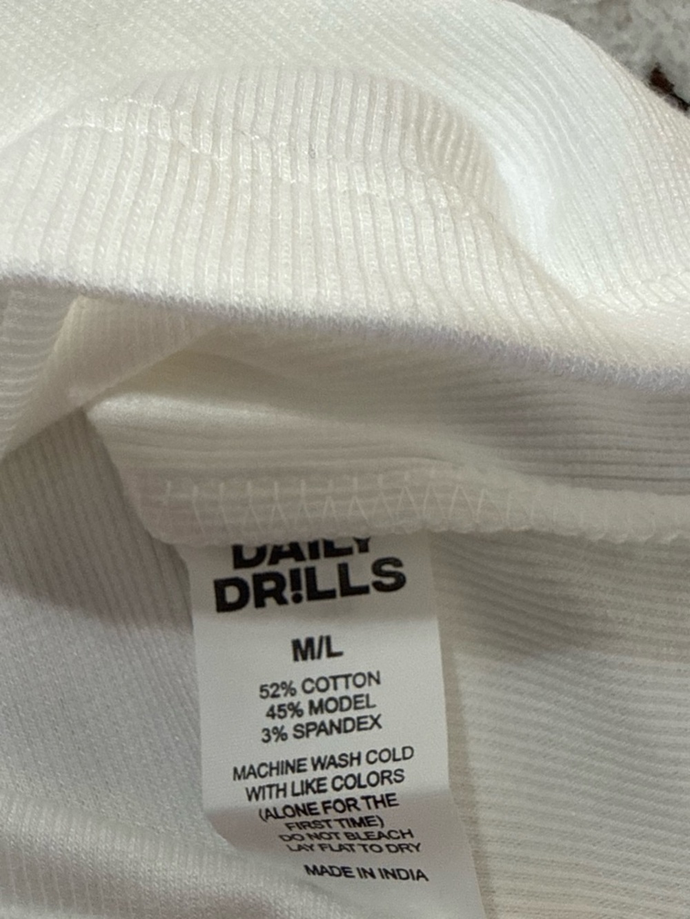 Daily Drills White Tee with Purple Trim - Kids Short Sleeve Ringer - Picture 3 of 3